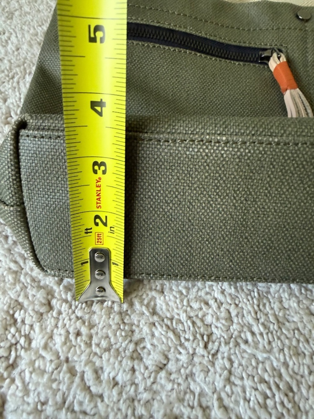 Sherpani Ink Faith Green Tan Crossbody Bag Leather Trim Dual Handles NWT - Picture 9 of 15
